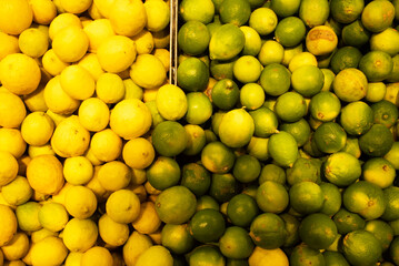 lemons and limes in the market, Abu Dhabi market