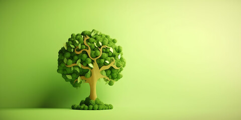 International earth day concept, banner with copy space, generative ai