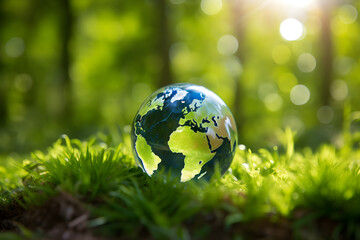 International earth day concept, banner with copy space, generative ai
