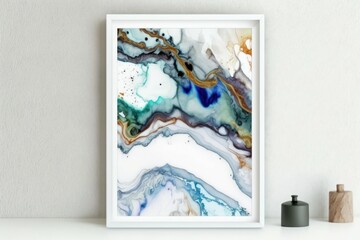 Painting with painted marble, background. AI generated, human enhancement