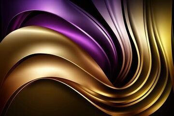 Rainbow Wavy Satin Background. Backdrop with selective focus and copy space. AI generated, human enhanced