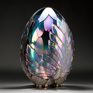 Faberge egg made of metal wings
