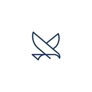 recommend clip art: bird, eagle, hawk vector line logo design. Universal premium falcon symbol logotype.