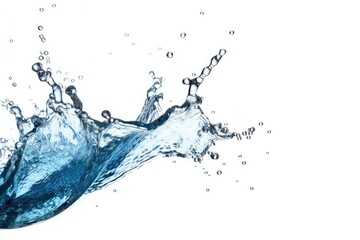 Obraz premium Splashes of water on white, isolated. Generative AI