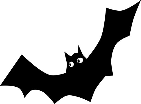 recommend clip art: Cute halloween bat silhouette vector design isolated on white background. cartoon bat vector.