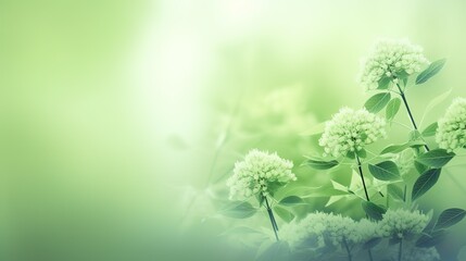 Green Background, Plants, Flowers, Nature, Green shades, Generative AI