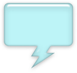Fototapeta premium Light Blue 3D Speech Bubble