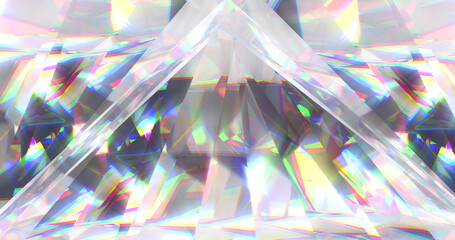Image of shiny diamonds with colourful prismatic lights