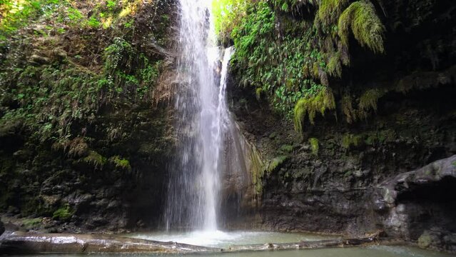 Gizlikent Waterfall near Saklikent National Park in Turkey. Gizlikent waterfall in Seydikemer Fethiye Mugla. 4K Video.