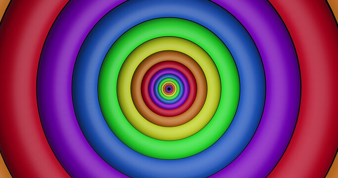 Image of colourful circles of rainbow