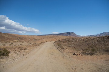 Dirt road through Lake Mead National Recreation Area, Nevada 