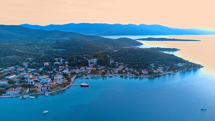 Fototapeta na wymiar Loviste Croatia, Pljesac. Top view.