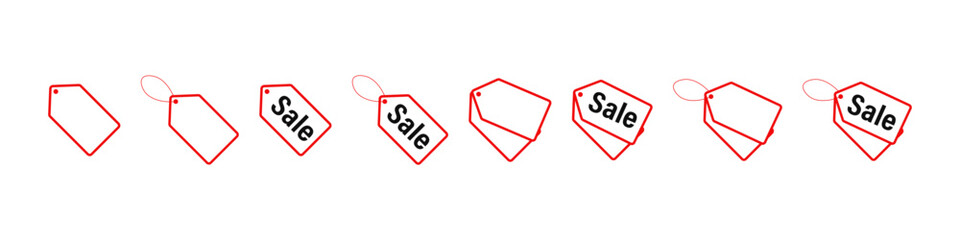 Tag icon. Label. Price. Vector illustration on a white background.