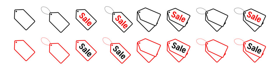 Tag icon. Label. Price. Vector illustration on a white background.