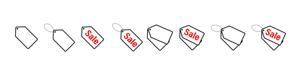 Tag icon. Label. Price. Vector illustration on a white background.