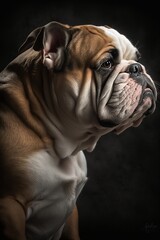 English Bulldog portrait.