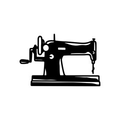 vector illustration of black sewing machine