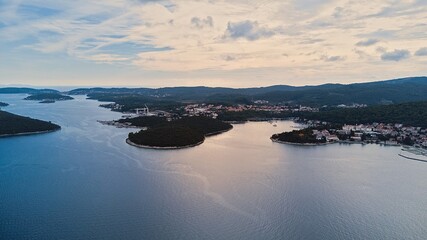 Fototapeta na wymiar Aerial view of Korcula Island, Croatia.