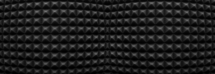 Abstract black - white background with uneven surface, long format banner. Corrugated surface with...