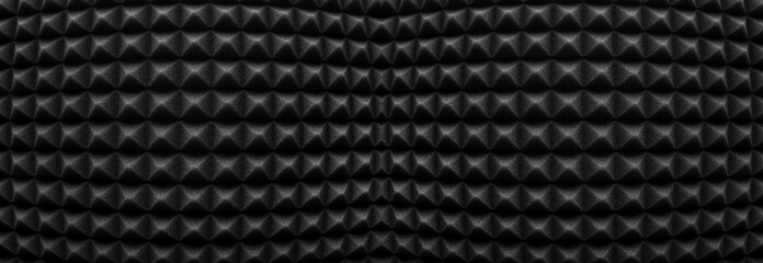 Abstract black - white background with uneven surface, long format banner. Corrugated surface with a visual effect.