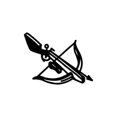 vector illustration of a bow weapon