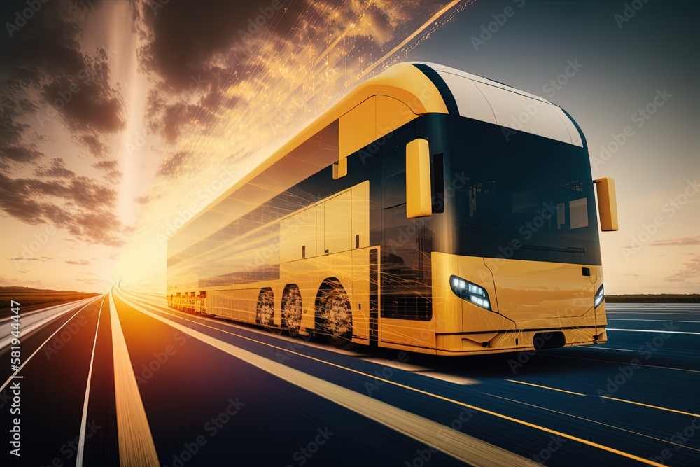 Poster modernizing transportation – streamlining delivery processes with automated systems generative ai