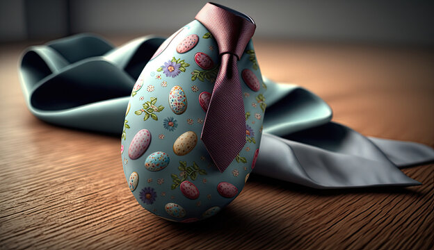 Osterei mit Krawatte (Generative AI) 
