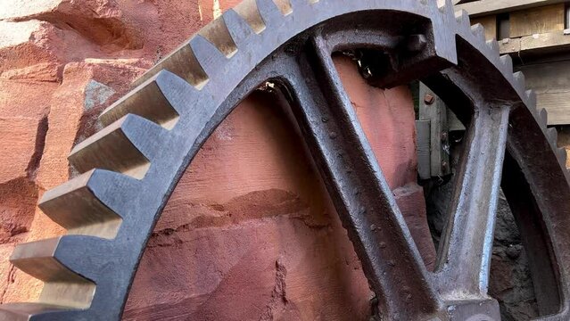 Miscellaneous spare parts for train and old car all antique metal and gears paravoz parts. High quality 4k footage