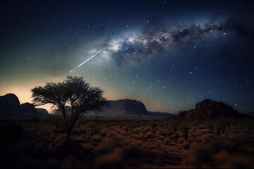 Like a shooting star in the middle of nowhere in Namibia. Generative AI
