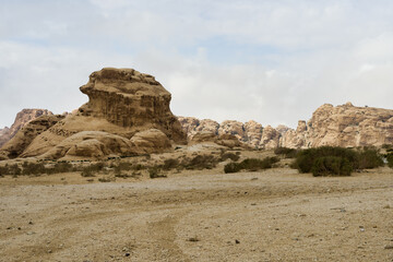 Fototapeta na wymiar Desert outside Little Petra, Jordan