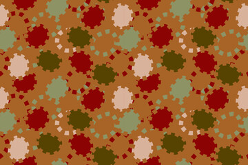 Modern seamless flowers pattern hand drawing vector design for fabric interior, curtain, wallpaper, gift paper wrapping paper card background, Mid century