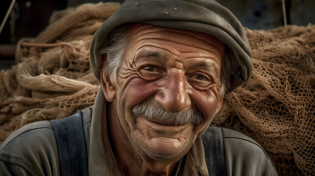 The fisherman's smile - Generated by Generative AI