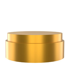 golden podium 3d illustration