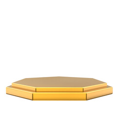 golden podium 3d illustration
