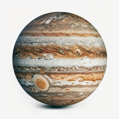 Jupiter auf weißem Hintergrund (Erstellt durch KI-Tool)