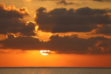 sunset over the sea