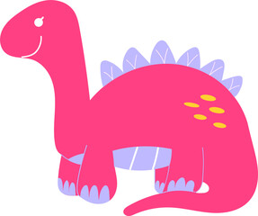 Pink dinosaur illustration