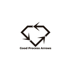 good brilliant process arrows logo vector