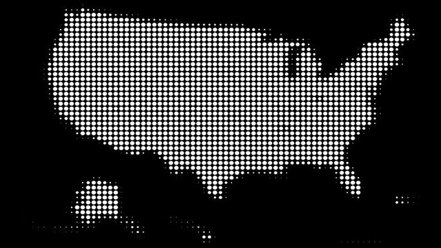 doted lines USA map  texture 