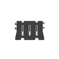 illustration of road barrier, vector art.