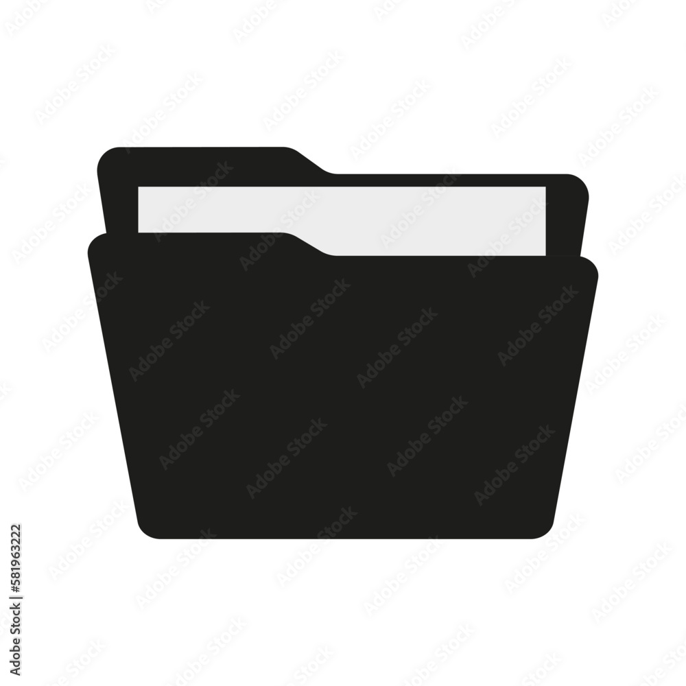 Poster folder with files icon. information sign business concept. computer interface. vector illustration.