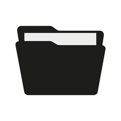 Folder with files icon. Information sign business concept. Computer interface. Vector illustration.