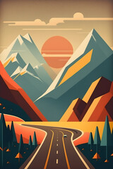 road in mountain in road