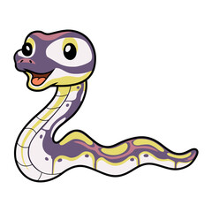 Cute banana pastel ball python cartoon