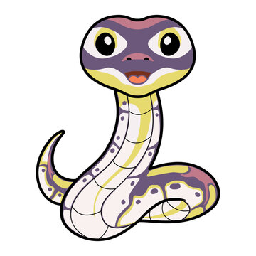 Cute banana pastel ball python cartoon