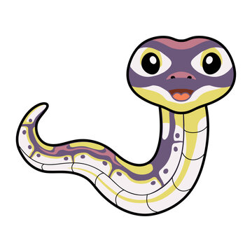 Cute banana pastel ball python cartoon