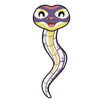 Cute banana pastel ball python cartoon