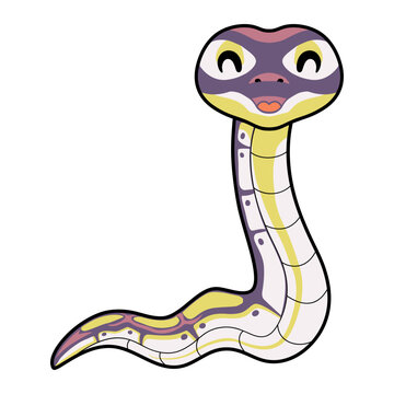Cute banana pastel ball python cartoon