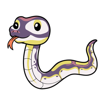 Cute banana pastel ball python cartoon
