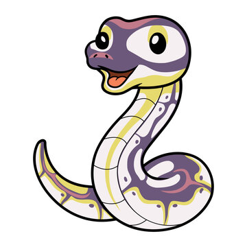 Cute banana pastel ball python cartoon
